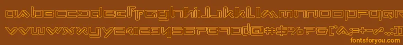 Xephyrout Font – Orange Fonts on Brown Background