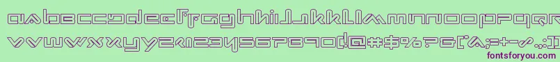 Xephyrout Font – Purple Fonts on Green Background