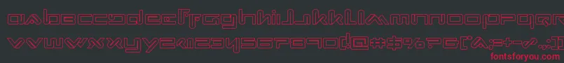 Xephyrout Font – Red Fonts on Black Background