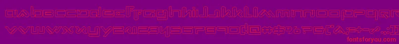 Xephyrout Font – Red Fonts on Purple Background