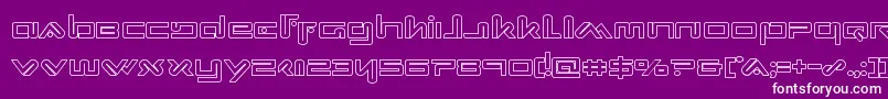 Xephyrout Font – White Fonts on Purple Background