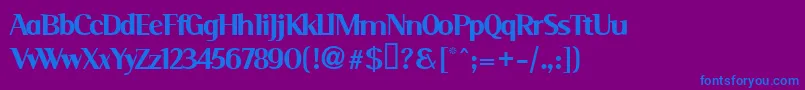 Serim-fontti – siniset fontit violetilla taustalla