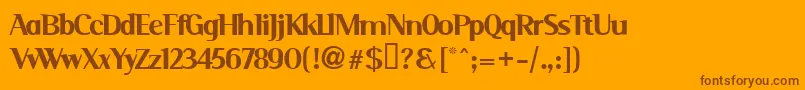 Serim Font – Brown Fonts on Orange Background