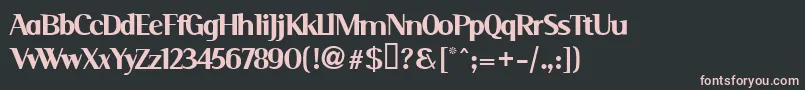 Serim Font – Pink Fonts on Black Background