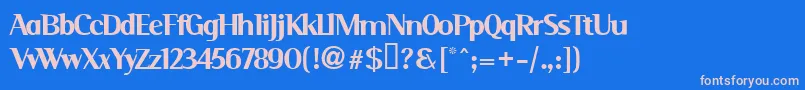Serim Font – Pink Fonts on Blue Background