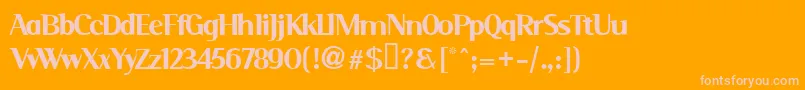 Serim Font – Pink Fonts on Orange Background