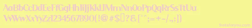 Serim Font – Pink Fonts on Yellow Background