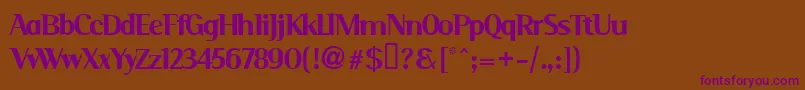Serim Font – Purple Fonts on Brown Background