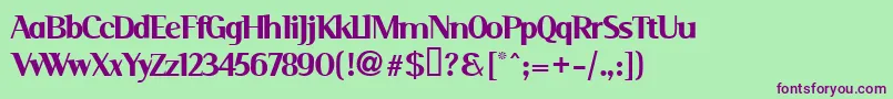 Serim Font – Purple Fonts on Green Background