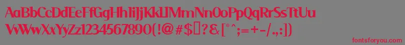Serim Font – Red Fonts on Gray Background