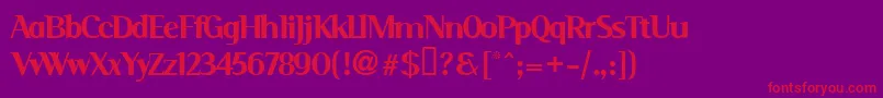 Serim Font – Red Fonts on Purple Background
