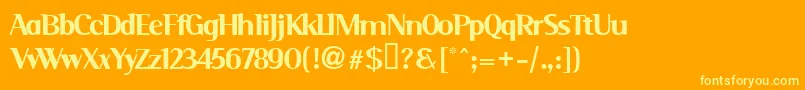 Serim Font – Yellow Fonts on Orange Background