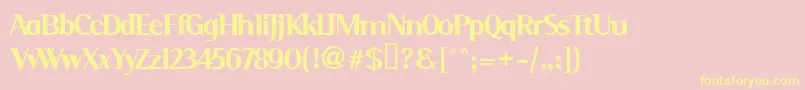 Serim Font – Yellow Fonts on Pink Background