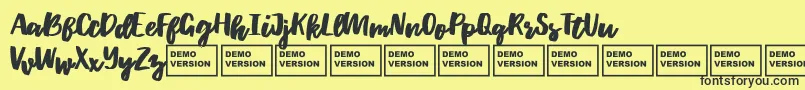 WhortleDemo Font – Black Fonts on Yellow Background