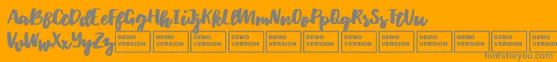 Шрифт WhortleDemo – серые шрифты на оранжевом фоне