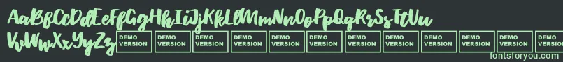 WhortleDemo Font – Green Fonts on Black Background