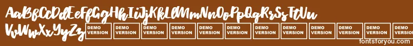 Шрифт WhortleDemo – белые шрифты на коричневом фоне