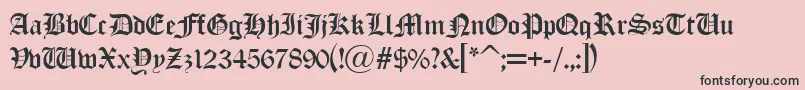 Old London Font – Black Fonts on Pink Background