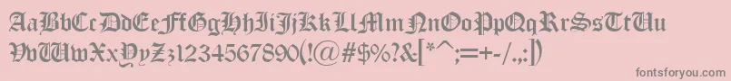 Old London Font – Gray Fonts on Pink Background