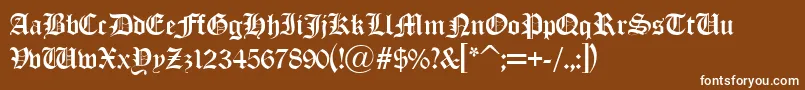 Old London Font – White Fonts on Brown Background