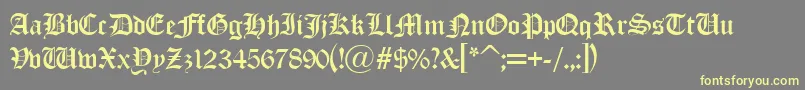 Old London Font – Yellow Fonts on Gray Background