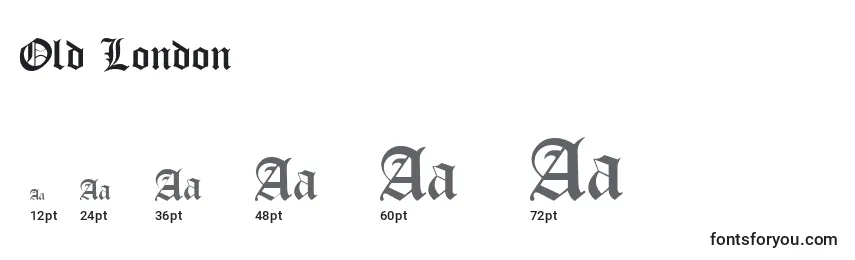 Old London Font Sizes