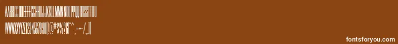 Czcionka StUltraCondensed – białe czcionki na brązowym tle