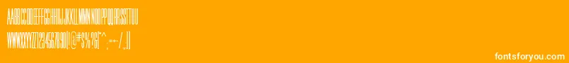 StUltraCondensed Font – White Fonts on Orange Background
