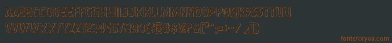 Шрифт Wormcuisine3D – коричневые шрифты на чёрном фоне