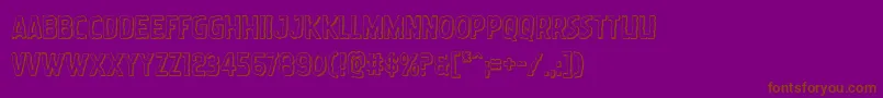 Wormcuisine3D Font – Brown Fonts on Purple Background