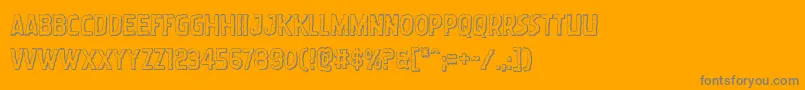 Wormcuisine3D Font – Gray Fonts on Orange Background