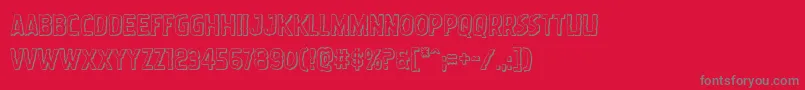 Wormcuisine3D Font – Gray Fonts on Red Background