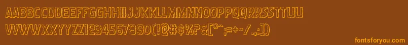 Wormcuisine3D Font – Orange Fonts on Brown Background