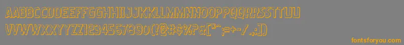 Wormcuisine3D Font – Orange Fonts on Gray Background