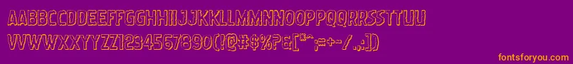 Wormcuisine3D Font – Orange Fonts on Purple Background