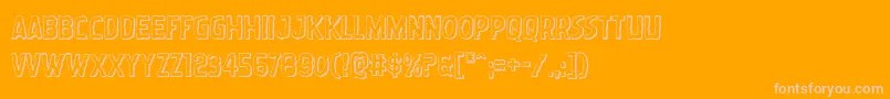 Wormcuisine3D Font – Pink Fonts on Orange Background