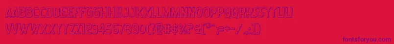 Wormcuisine3D Font – Purple Fonts on Red Background