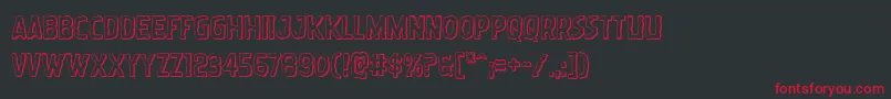 Wormcuisine3D Font – Red Fonts on Black Background