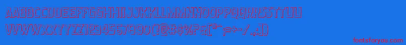 Wormcuisine3D Font – Red Fonts on Blue Background