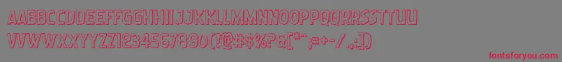Wormcuisine3D Font – Red Fonts on Gray Background