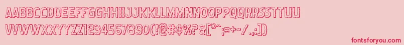 Wormcuisine3D Font – Red Fonts on Pink Background
