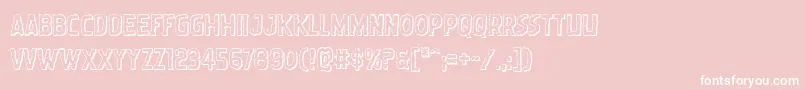 Wormcuisine3D Font – White Fonts on Pink Background