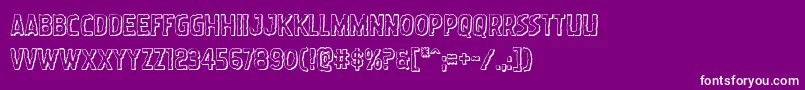 Wormcuisine3D Font – White Fonts on Purple Background