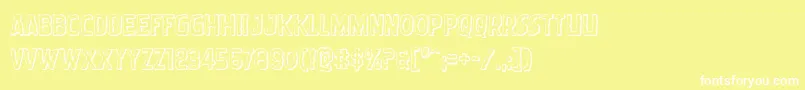 Wormcuisine3D Font – White Fonts on Yellow Background