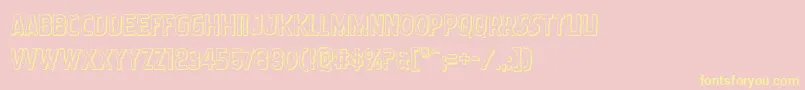 Wormcuisine3D Font – Yellow Fonts on Pink Background