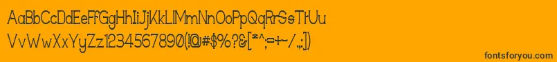 Techingm Font – Black Fonts on Orange Background