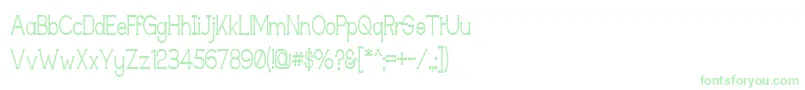 Techingm Font – Green Fonts on White Background