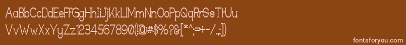 Techingm Font – Pink Fonts on Brown Background