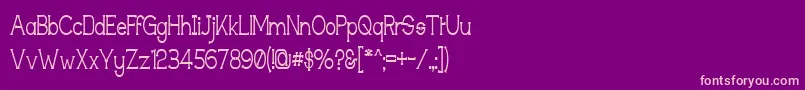 Techingm Font – Pink Fonts on Purple Background