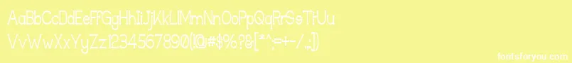 Techingm Font – White Fonts on Yellow Background